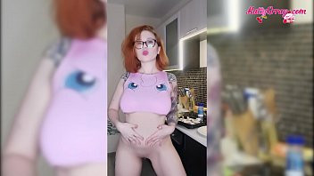 Play Busty Redhead Dances Naked on Kitchen - Soft Erotica