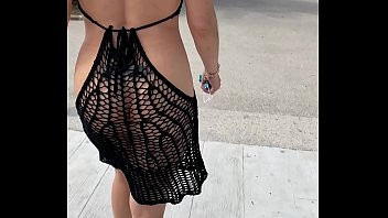 Play Showing off naked under my transparent outfits