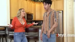 Play Blonde MILF Teaches Stepson the Ways of Tits-Fucking
