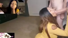 Play Ebony Slut IslaCox Takes Two Huge Cocks in Surprise Spitroast!