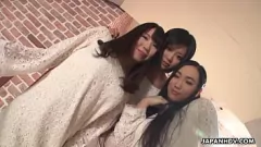 Play Three Horny Asian Sluts Getting Their Pussies Eaten Hardcore