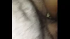 Play Hairy Wife's Pussy Fucking While Pregnant