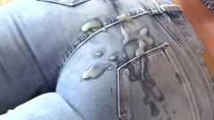 Play Blonde MILF Milks Stepson's Huge Cock in Jeans