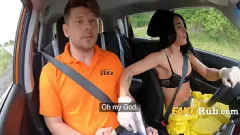 Play Hazmat Surprise: Brunette's Public Car Sex