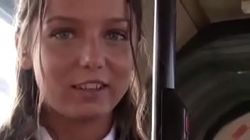 Play Gorgeous teen fucking on bus