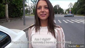 Play Teen Foxy Di shows a stranger her pussy for a ride home